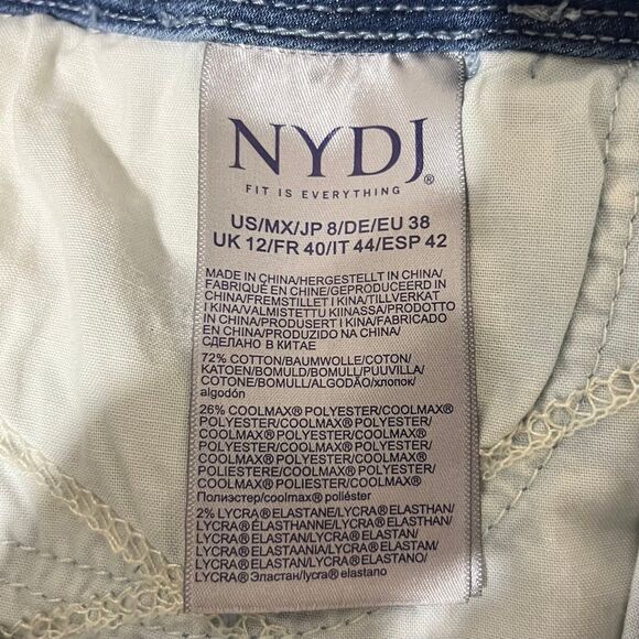 NYDJ Wide Leg Jeans Cropped Cool Embrace LiftXTuck Technology Compass size 8 - Picture 6 of 6